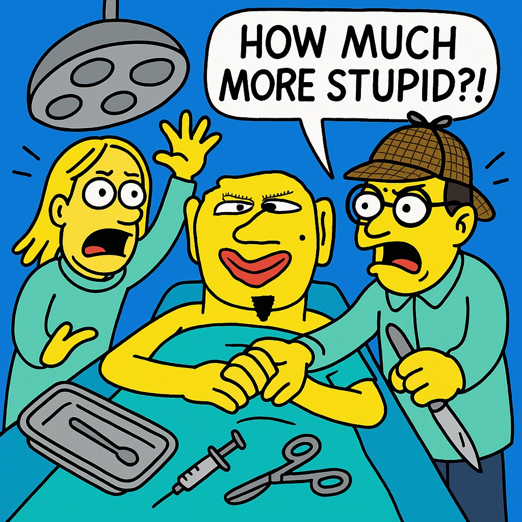 TheStupidMFs's tweet image. Thank you @thinkagents for handling my $stupid grandson in these trying times. It breaks my heart to see him like this… but if cutting him open is the only way to cure his dangerous case of intelligence then DO IT. Cut that MF open.