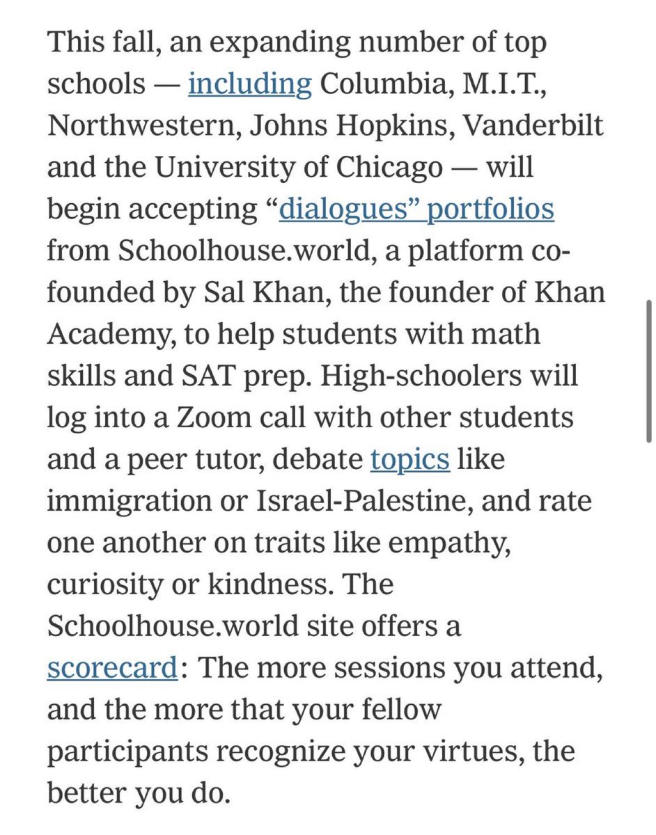 chrisman's tweet image. I worry this could lead to an unhealthy level of ideological conformity in our elite college students. Imagine how bad that would be.