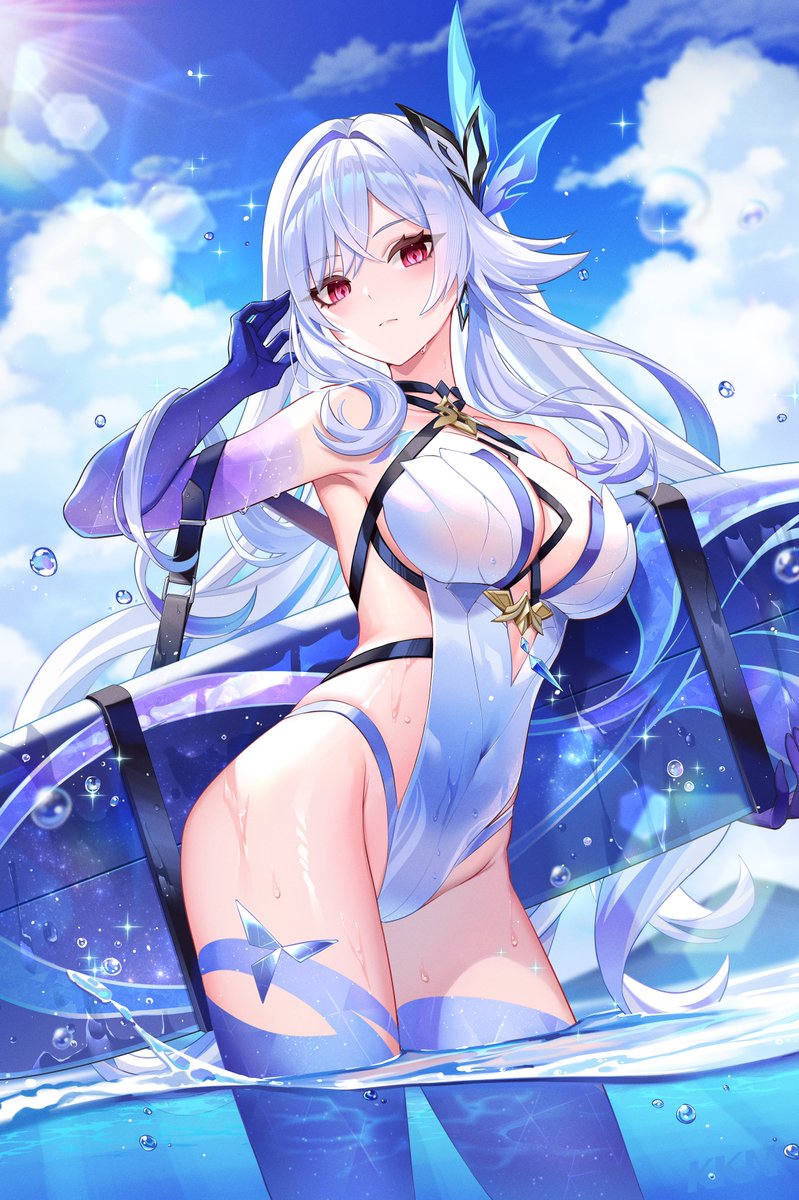 kumokoneko's tweet image. #原神 #スカーク
スカーク師匠の水着姿を描きました~🫧
C106の新刊表紙にもなります!
よろしくお願いいたします~
