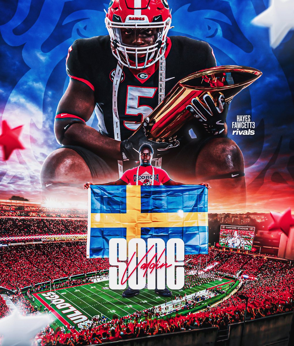 Hayesfawcett3's tweet image. BREAKING: Four-Star DL Valdin Sone has Committed to Georgia, he tells me for @rivals
The 6’4 320 DL from Sweden chose the Bulldogs over Florida, Nebraska, & Auburn
“I’m putting every international kid on the map, shout-out to Sweden and Cameroon”
on3.com/rivals/valdin-…