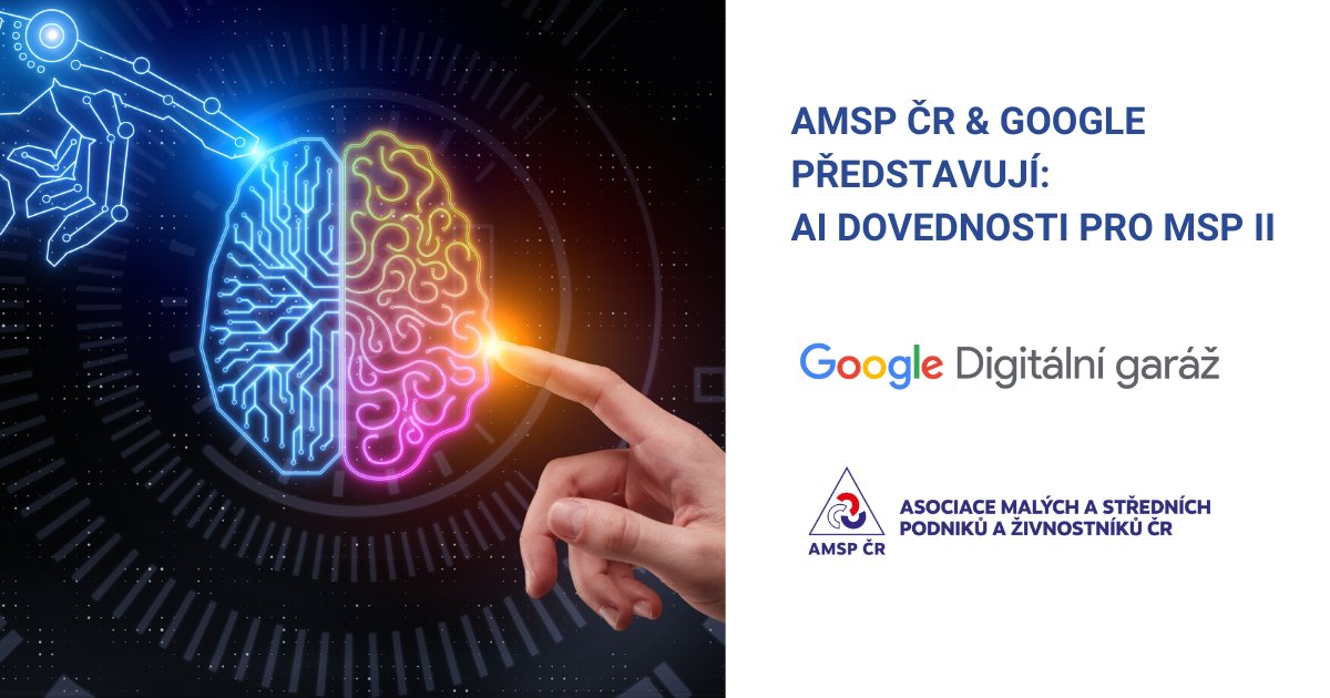 Buďte produktivnější s AI pro MSP II.

Aktuálně se můžete na online školení zdarma registrovat zde:
docs.google.com/forms/d/1Nw2IJ…
Děkujeme @google za skvělou spolupráci a možnost dalšího kola školení!