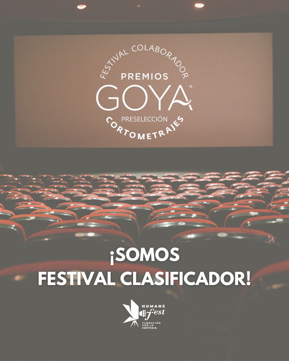 ¡Nos ilusiona muchísimo compartir esta noticia! ❤️
La <a href="/Academiadecine/">Academia de Cine</a> nos ha reconocido como festival clasificador para los Premios Goya en las categorías de Mejor Cortometraje de Ficción y Documental 🏆
Es un honor formar parte de este listado 🙌 ¡Gracias por la confianza!