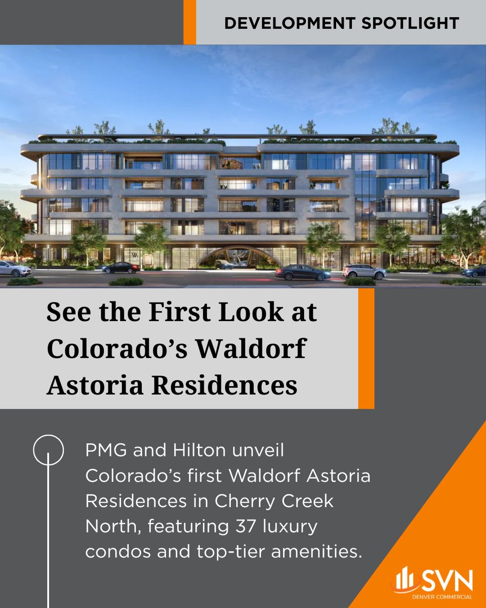 SVN_Denver's tweet image. Modern mountain luxury, reimagined.
Step inside Colorado’s first Waldorf Astoria Residences—where iconic design meets Rocky Mountain elegance.
#DevelopmentSpotlight #WaldorfAstoriaResidences #CherryCreekLiving #cre #SVN #retwit