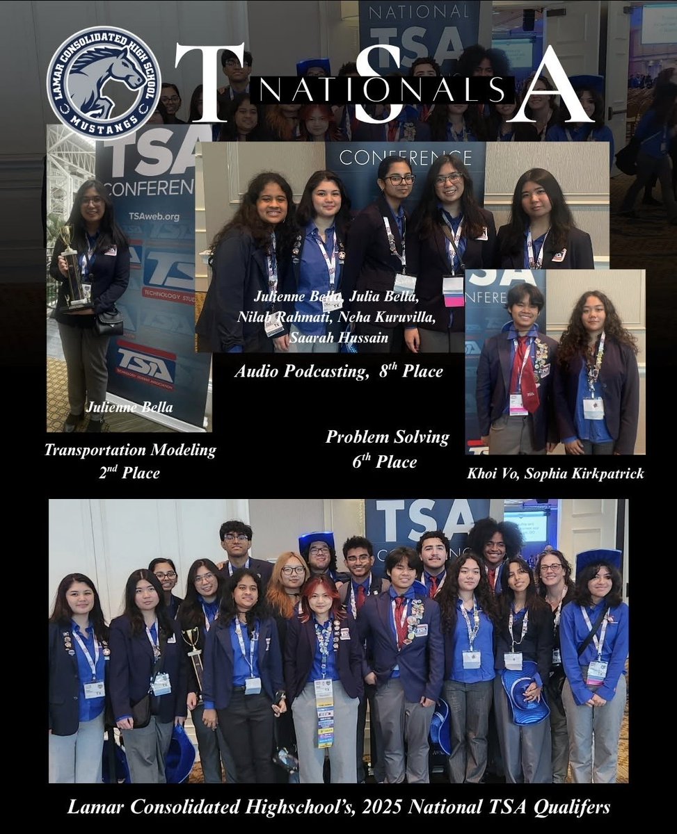 Michael Semmler (@michaelsemmler) on Twitter photo I am so impressed and proud of the <a href="/LamarTSA/">LamarTSA</a> team from <a href="/THELamarCHS/">Lamar Consolidated High School</a> at the National TSA event this summer. <a href="/LamarCISD/">Lamar CISD</a> #BlueStampede I am so impressed and proud of the <a href="/LamarTSA/">LamarTSA</a> team from <a href="/THELamarCHS/">Lamar Consolidated High School</a> at the National TSA event this summer. <a href="/LamarCISD/">Lamar CISD</a> #BlueStampede