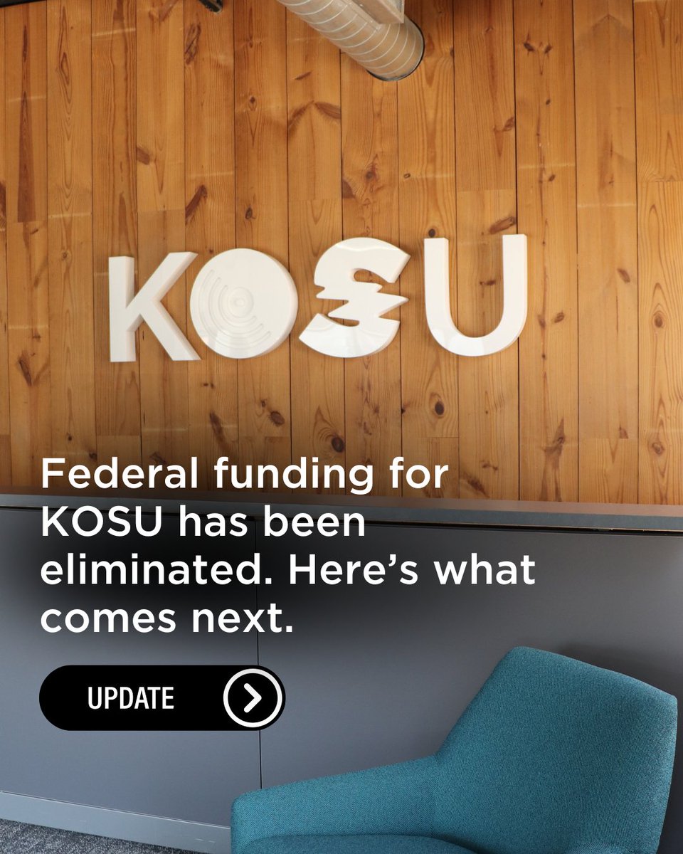 KOSURadio's tweet image. Early this morning, Congress voted to strip away $1.1 billion in already approved funding for public broadcasting. This loss creates an immediate hole of $300,000 in KOSU’s budget.
Will you help us fill this funding gap? Donate at the link below.
kosu.secureallegiance.com/kosu/WebModule…