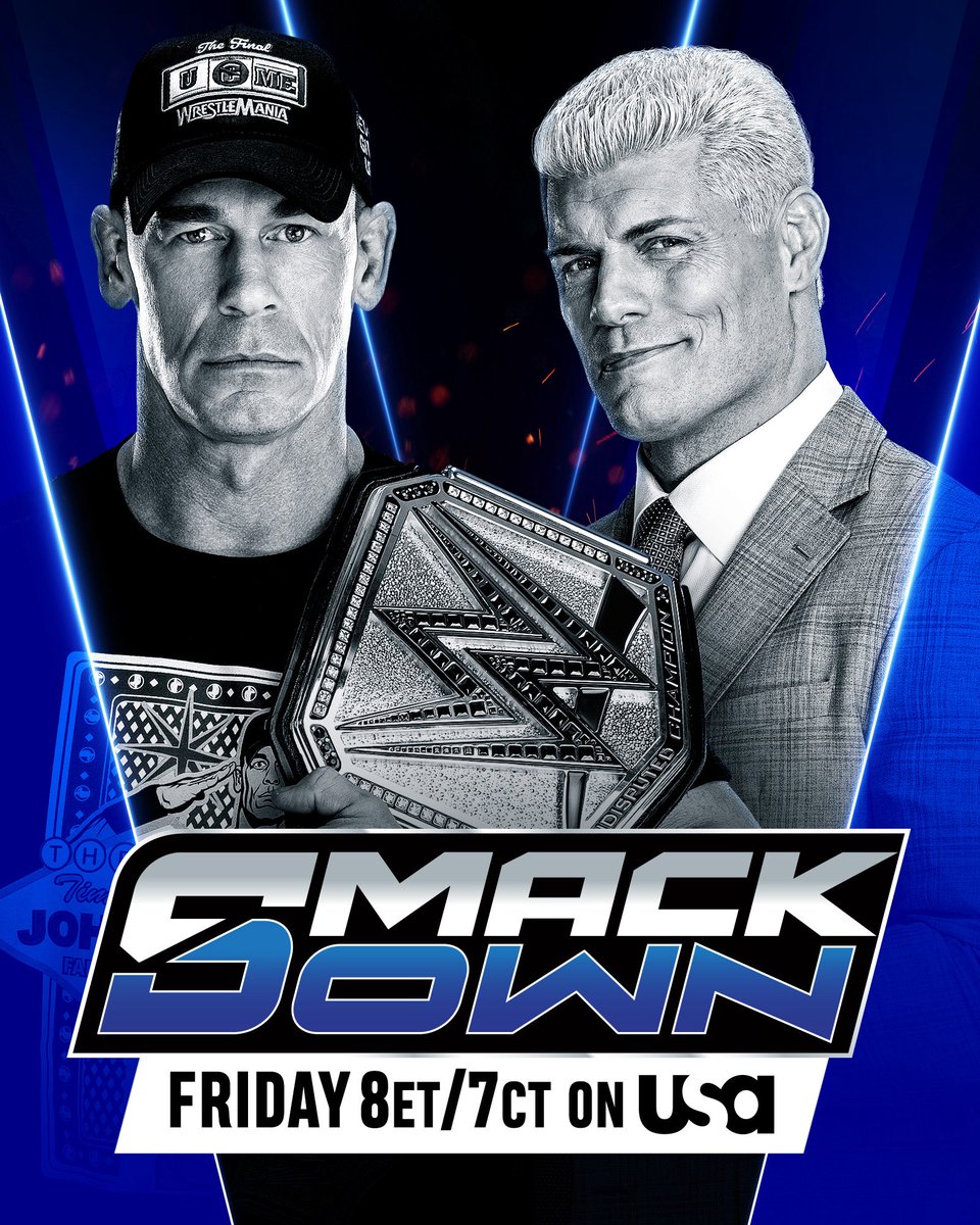TheCenaMark's tweet image. TONIGHT: John Cena and Cody Rhodes have a contract signing for their Undisputed WWE Championship match at SummerSlam! 

#SmackDown