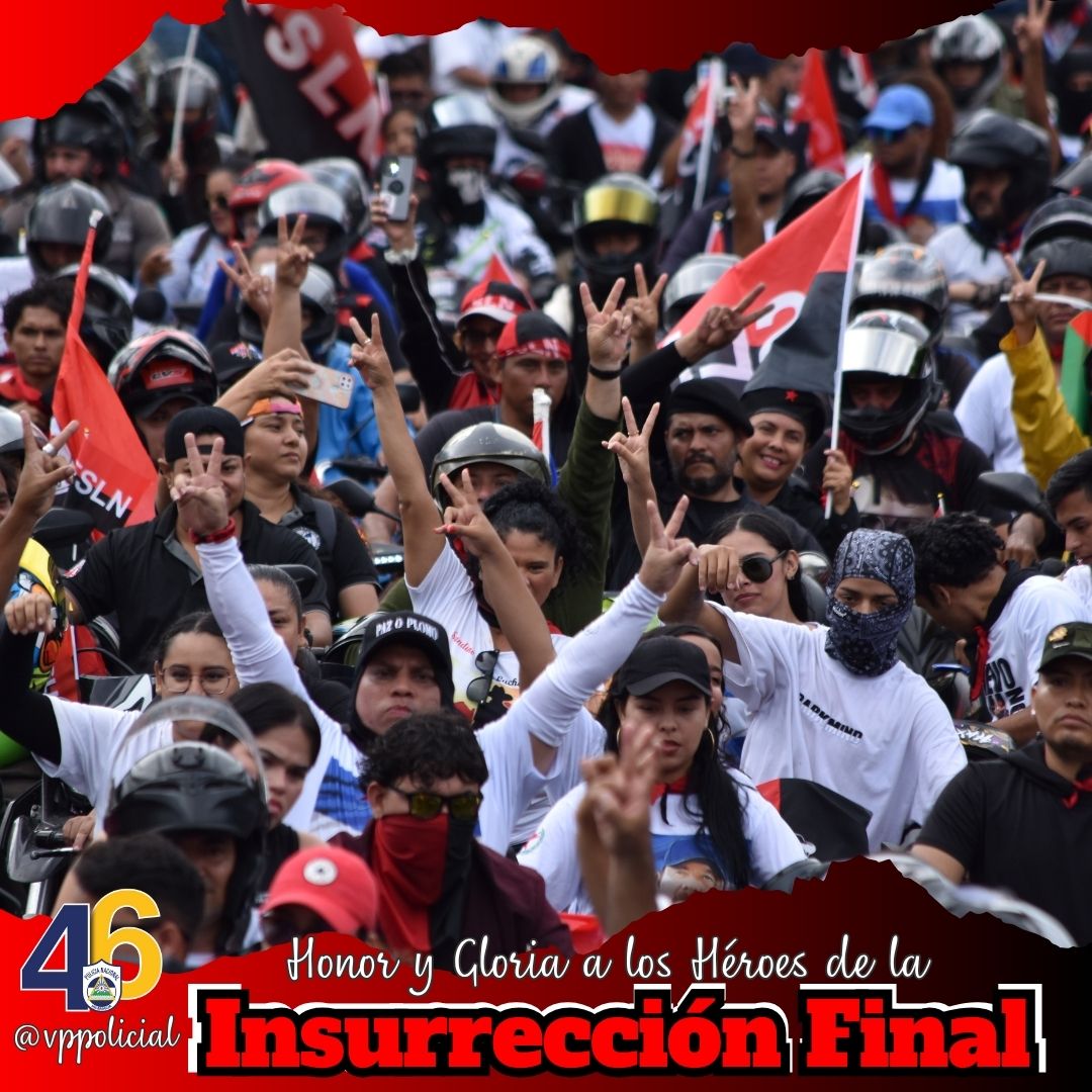 #Nicaragua 

♥️🖤𝟒𝟔/𝟏𝟗 𝐒𝐢𝐞𝐦𝐩𝐫𝐞 𝐌á𝐬 𝐀𝐥𝐥á!♥️🖤

■ Tod@s a continuar celebrando las victorias, bienestar, progreso, Paz y Seguridad del pueblo. 💪✌️

- "𝐘𝐨 𝐪𝐮𝐢𝐞𝐫𝐨 𝐩𝐚𝐭𝐫𝐢𝐚 𝐥𝐢𝐛𝐫𝐞 𝐨 𝐦𝐨𝐫𝐢𝐫"

Y vos ya estás preparad@❓️❓️

#JuntoALaComunidad