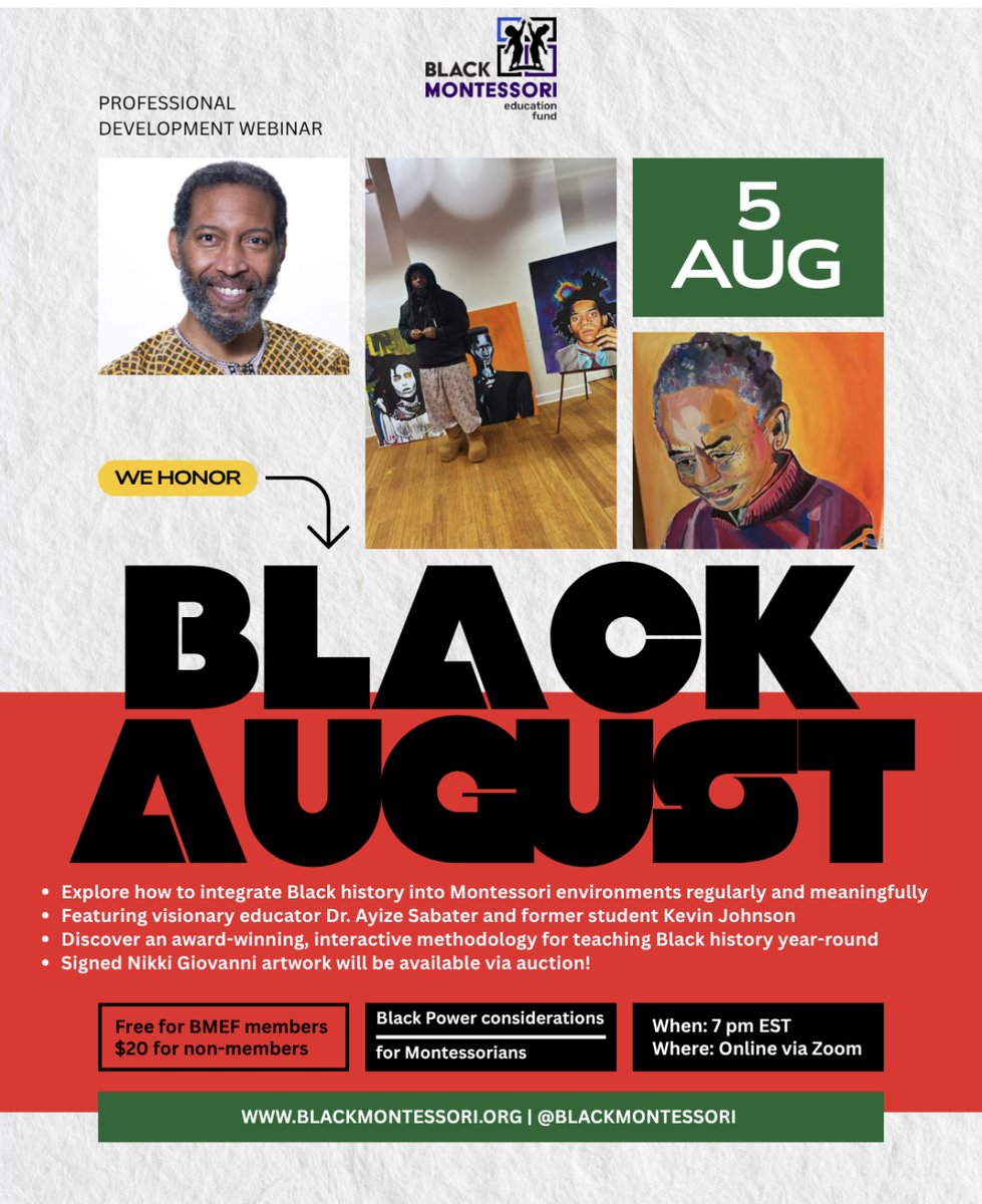 AyizeS's tweet photo. Bam✨! Just in time for #BlackAugust please RT & consider joining us for this 8/5/25 Webinar at 7pm EST where I’ll be discussing my award-winning #BlackHistoryTeachingMethodolgy #TCoS (Tell’n Children our Story)! @kinspire2 @dijoni @reevesalfred @Fahima90 @Configa https://t.co/xXnzHzH3ts