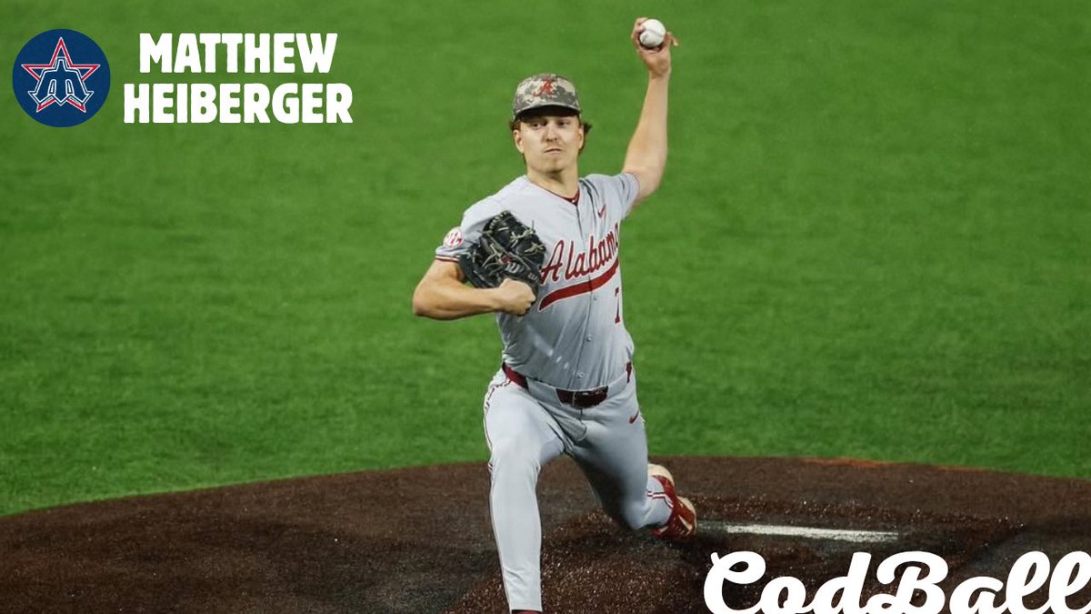 CodBall (@codball) on Twitter photo Matthew Heiberger (<a href="/AlabamaBSB/">Alabama Baseball</a>) punched out 6 over 6 innings of work only surrendering 2 runs for the <a href="/HarwichMariners/">Harwich Mariners</a> Matthew Heiberger (<a href="/AlabamaBSB/">Alabama Baseball</a>) punched out 6 over 6 innings of work only surrendering 2 runs for the <a href="/HarwichMariners/">Harwich Mariners</a>