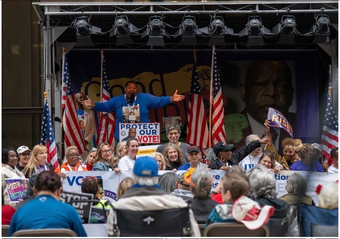DFADCoalition's tweet image. Yesterday, 1,600 communities came out to make Good Trouble in honor of Civil Rights Hero Congressman John Lewis. Together, we carry the torch for the fight for civil rights and pass it forward to future generations.