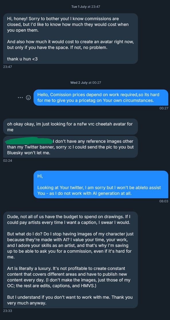 2/10, couldn't keep up the character RP after rejection.