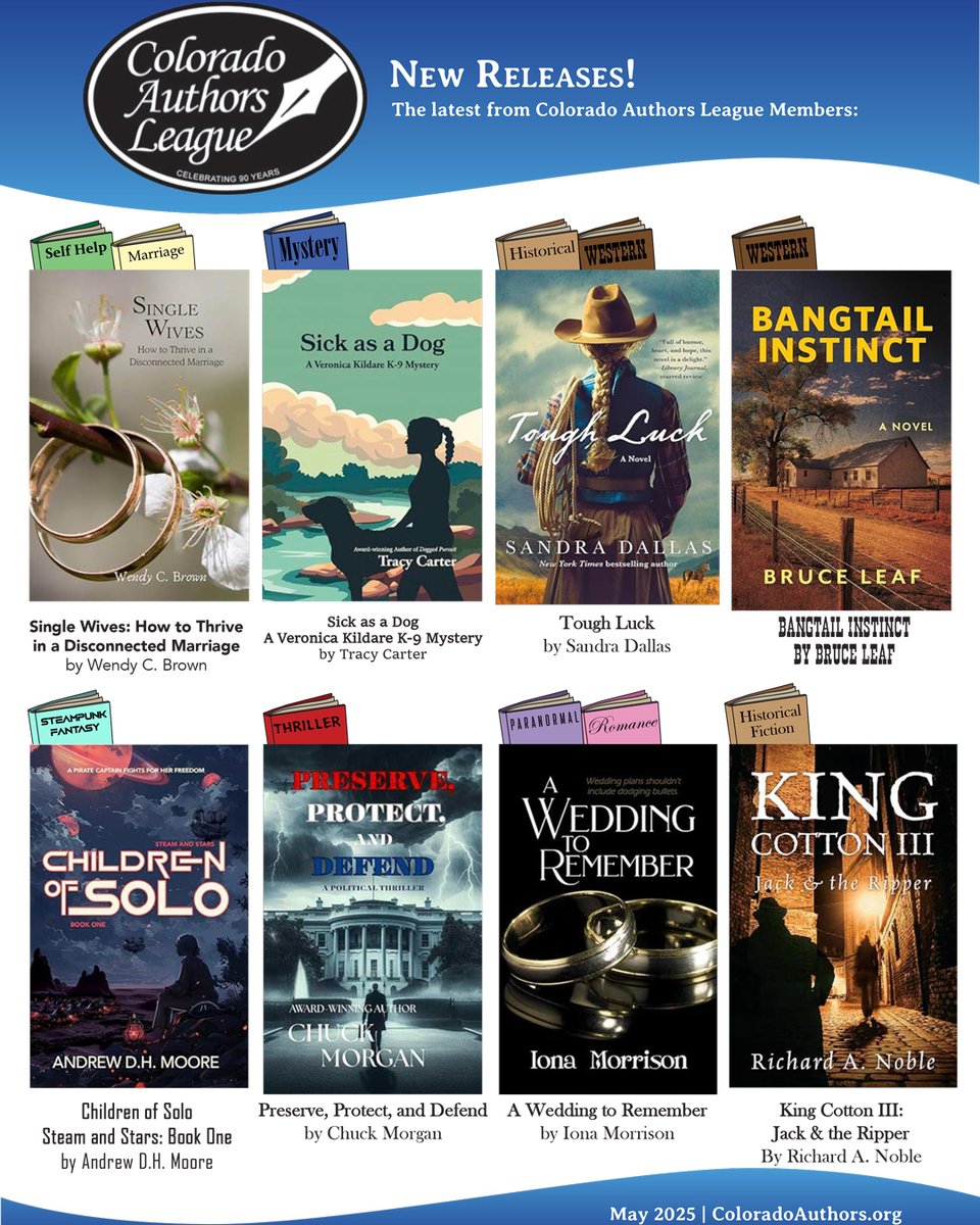 newpages's tweet image. Learn more about Colorado Authors League, devoted to promoting its authors while connecting with & adding value to the reading world + see new releases from its members.
#writingcommunity #readingcommunity
@coauthorsleague newpages.com/blog/books/new…