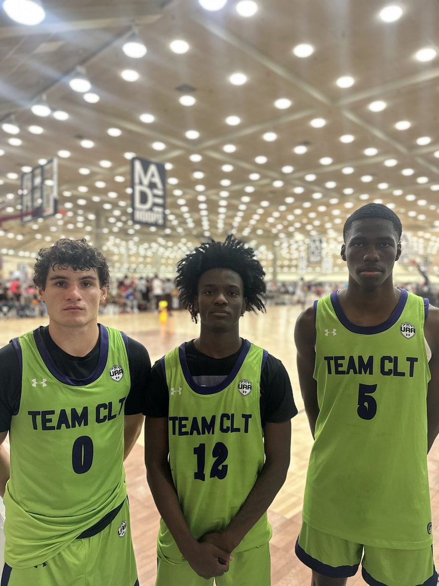 <a href="/Team_CLT/">Team CLT Basketball</a> upsets the #1 seed in the first game set of the day. Three players finished in double figures for Team Charlotte in the win. 

Nick Arnold (left) led with 20 pts, Malik Tinsley (middle) finished with 18 pts &amp; Cam Thompson (right) added 16 pts of his own.