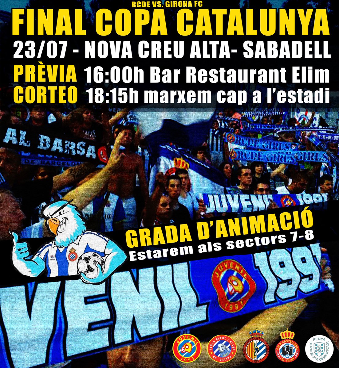 🫵🏻 Vine amb nosaltres a la final de la Copa Catalunya!

L’Espanyol, el club dels catalans irreverents.

#RCDE