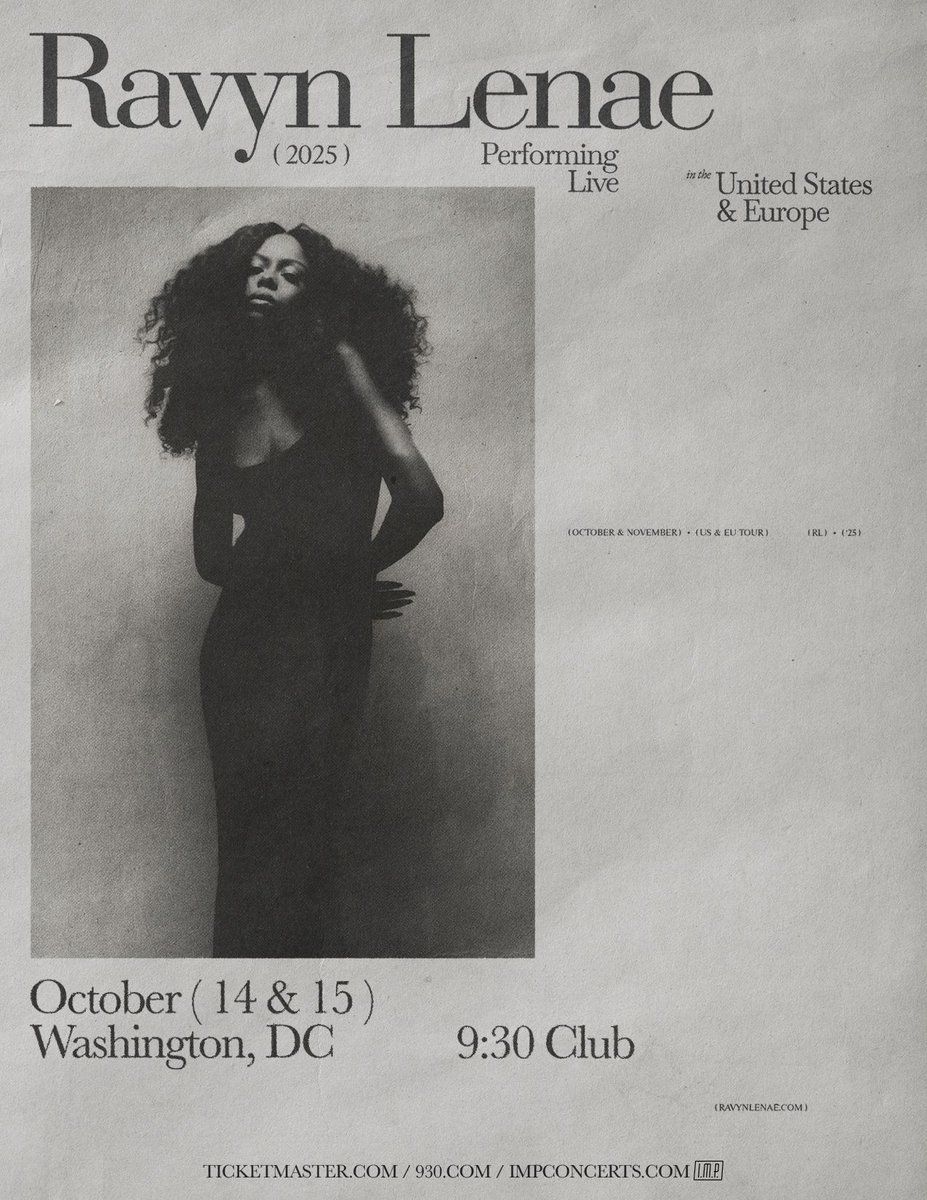 930Club's tweet image. ‼️HEADS UP‼️ More tickets just released for @ravynlenae on both dates, get your hands on them!
🎟️: hive.co/l/ravynlenae930