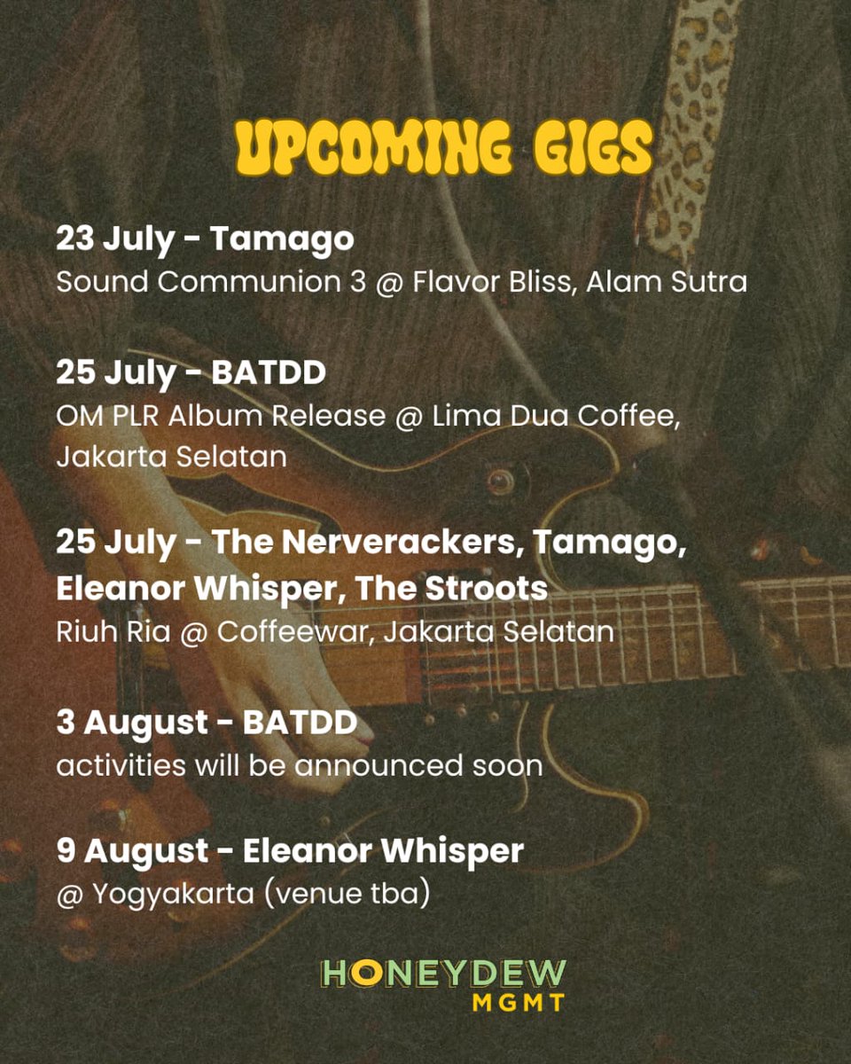 batdd, tamago, the nerverackers, eleanor whisper &amp; the stroots