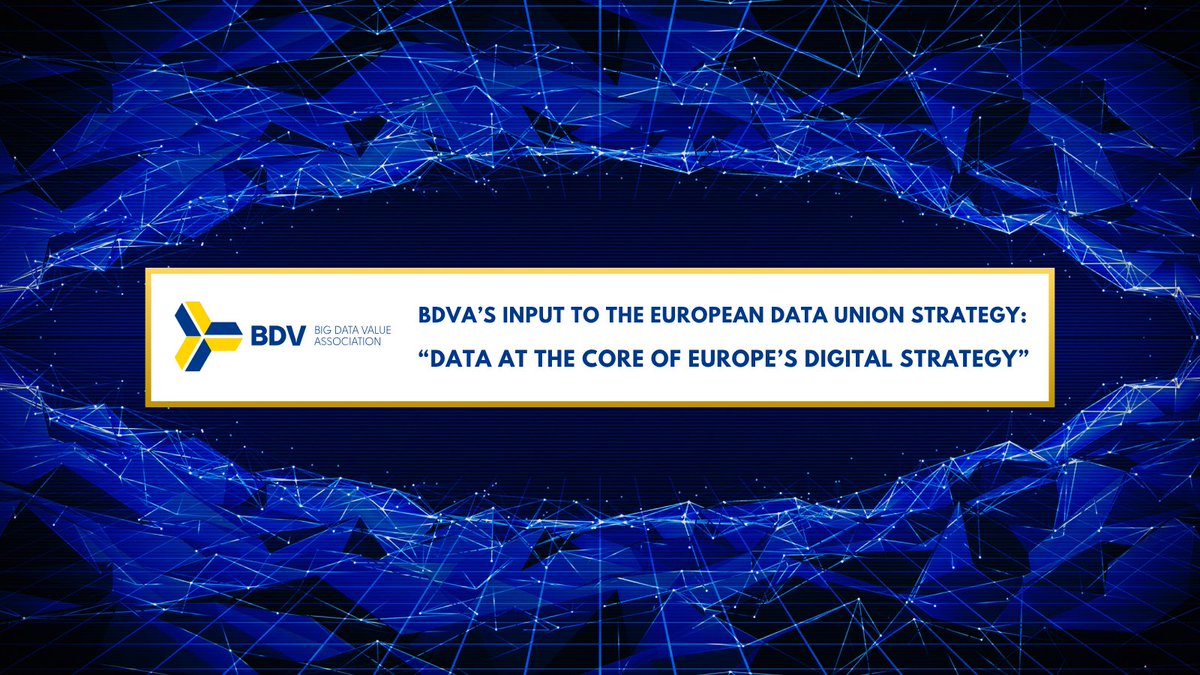 🎯BDVA has released its input to the European Commission - #EuropeanDataUnion Strategy, welcomes a renewed #datastrategy for Europe &amp; emphasises that #data should remain at the core of the #EuropeanDigitalStrategy at large👉bdva.eu/news/data-at-t…

#EUDigitalStrategy
#EUData
#AI