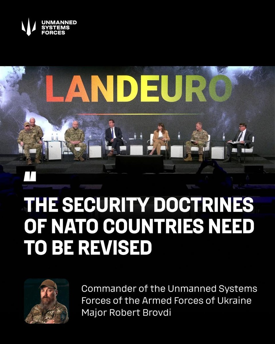 usf_army's tweet image. ❗️Robert Brovdi: NATO Countries' Security Doctrines Require Urgent Review
USF Commander Robert Brovdi took part in the leading international #LANDEURO conference in Wiesbaden, Germany, dedicated to land forces in Europe.
He reported that the 12 units of the USF Grouping, which…