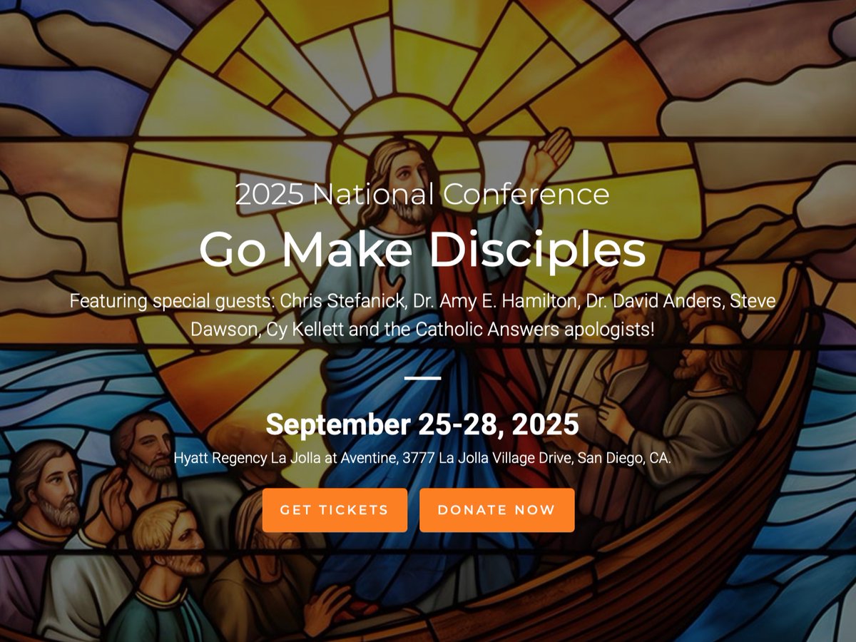 ShamelessPopery's tweet image. Can’t believe we’re just a couple months away from the Catholic Answers Conference!
We’ll be in San Diego diving into what it really means to make disciples and share the Gospel in today’s world.
If you’ve been thinking about coming, now’s the time:
🎟 Use code CAFriend25 to…