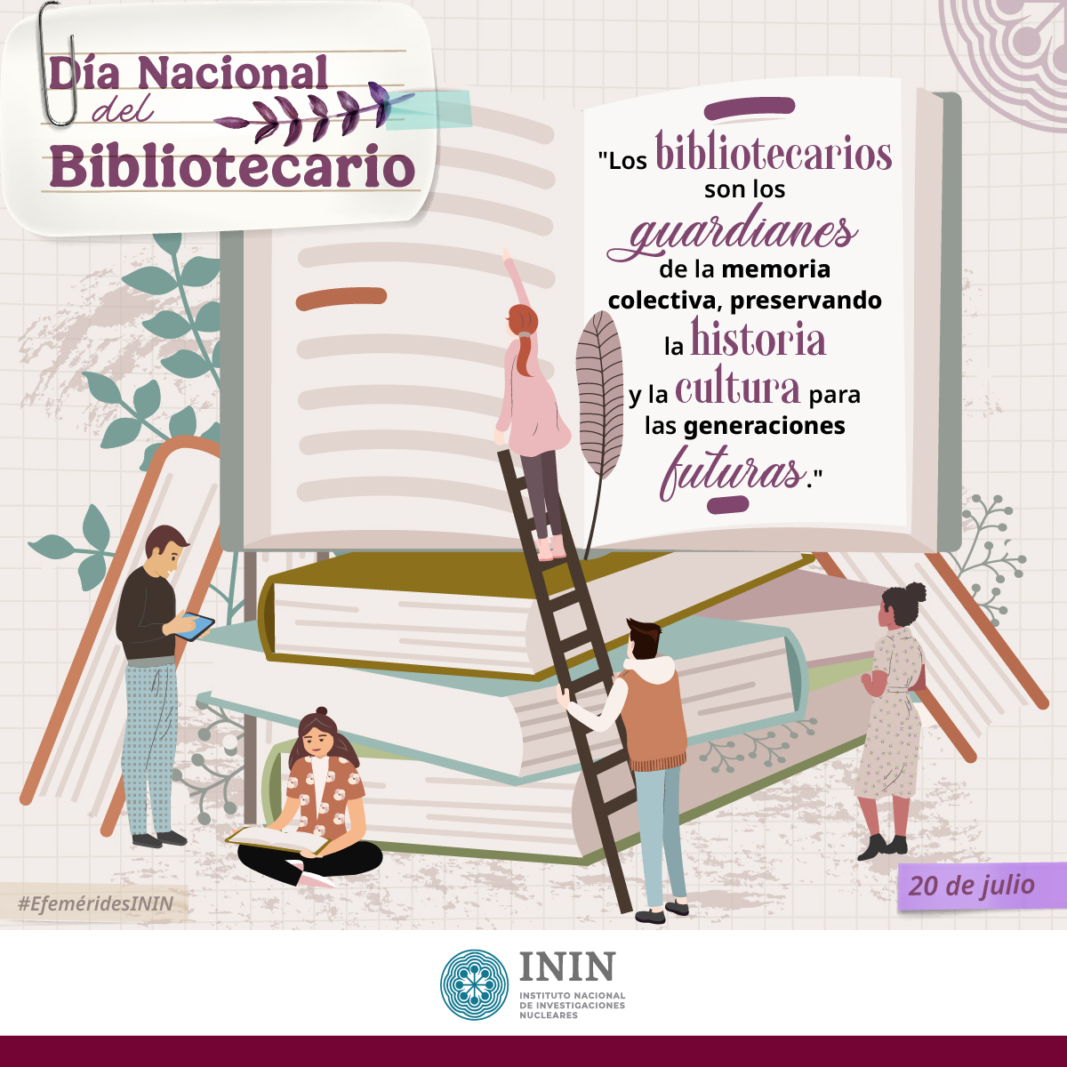 inin_mx's tweet image. El ININ cuenta con un Centro de Documentación resguardado por “guardianes del conocimiento”, que alberga la colección bibliográfica en temática NUCLEAR y sus aplicaciones pacíficas, más grande de América Latina. #DíaNacionalDelBibliotecario #20Julio #GranAcervoBibliográficoININ