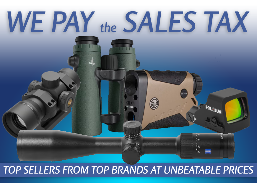 Right now, we’re covering the sales tax on select premium gear — meaning more savings in your pocket.
We Pay the Tax - You Keep the Savings
Save Here: eurooptic.com/shop-all-sales…