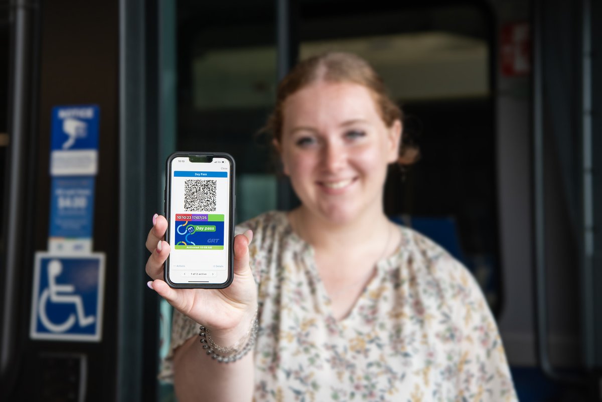 Day passes and group passes are now available in the GRT Pay app and Transit app! Show your ticket and ride GRT to summer festivals and events! grt.ca/grtpay
