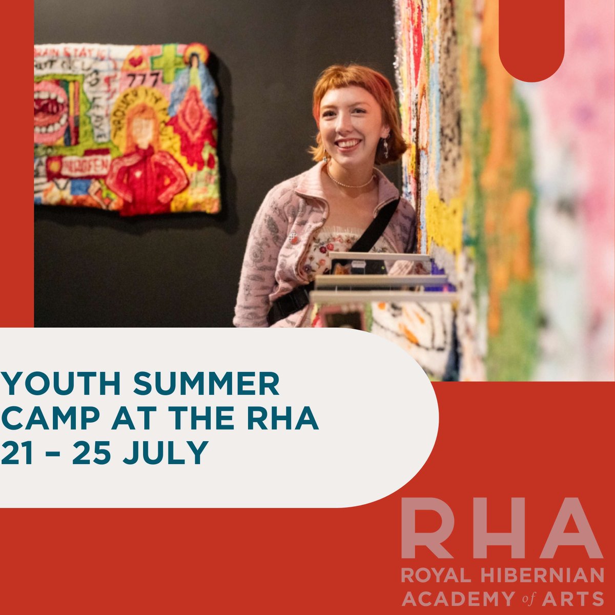 RHAGallery's tweet image. ***Last few spaces***
Still looking for something to occupy any young people (aged 12 - 16) NEXT week?
Then why not join artist Asha Murray for a five day camp at the RHA.
See rhagallery.ie/events/family/… for full details.
#RHA #RHASchool #SummerCamp #ArtCamp #AshaMurray