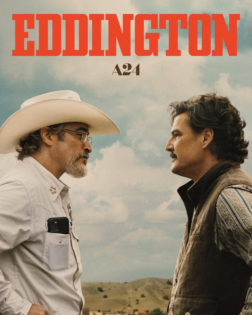 jphoenixupdates's tweet image. Disturb the peace. Joaquin Phoenix and Pedro Pascal star in Ari Aster’s brand new film EDDINGTON. Out in theaters nationwide today.