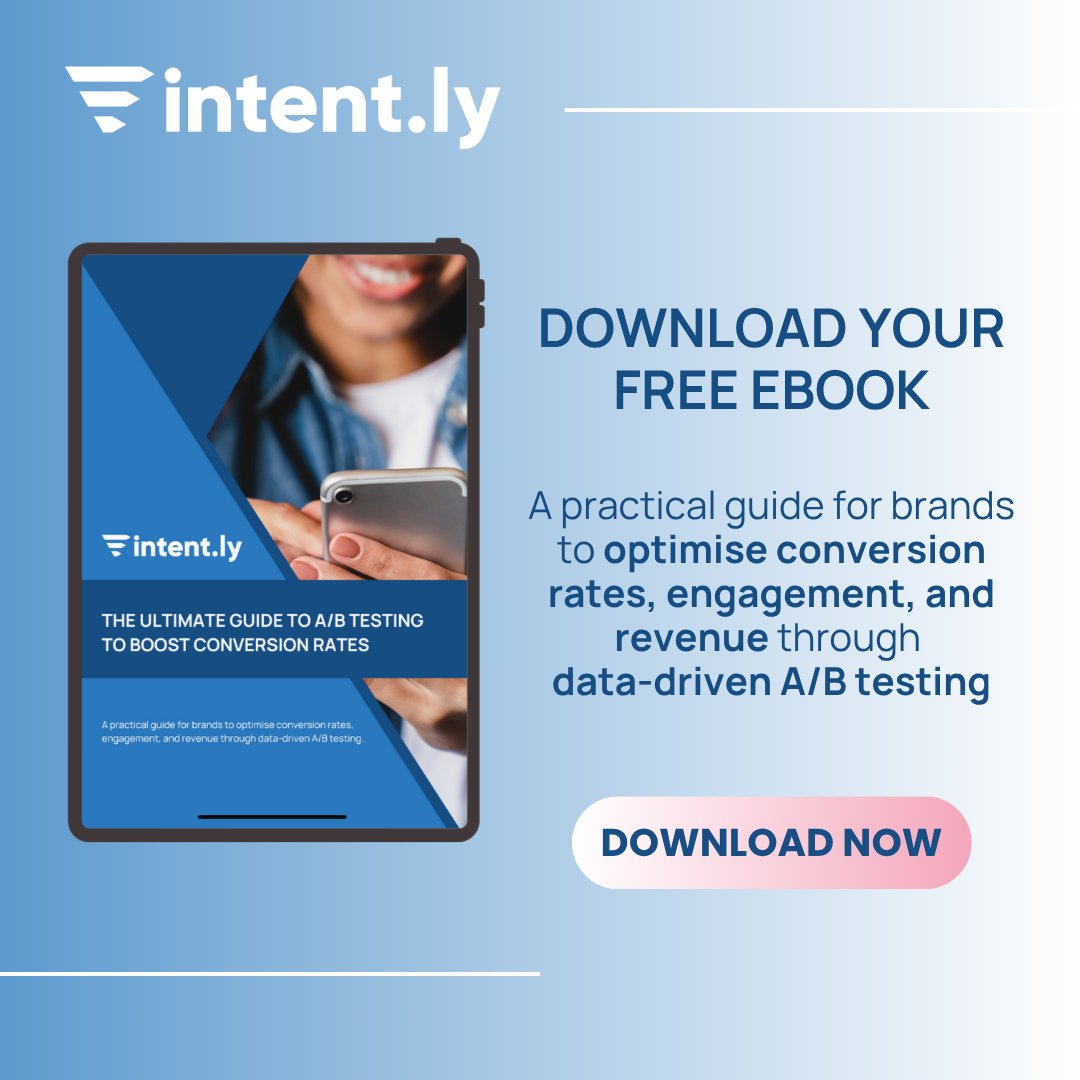 Want to elevate your ecommerce marketing strategy? 🔎

We’ve got you covered! Download our FREE eBook - The Ultimate Guide to A/B Testing to Boost Conversion Rates.🎯

Don’t miss out - download your FREE copy today: hubs.ly/Q03vzVg60

#AffiliateMarketing #intently #ebook