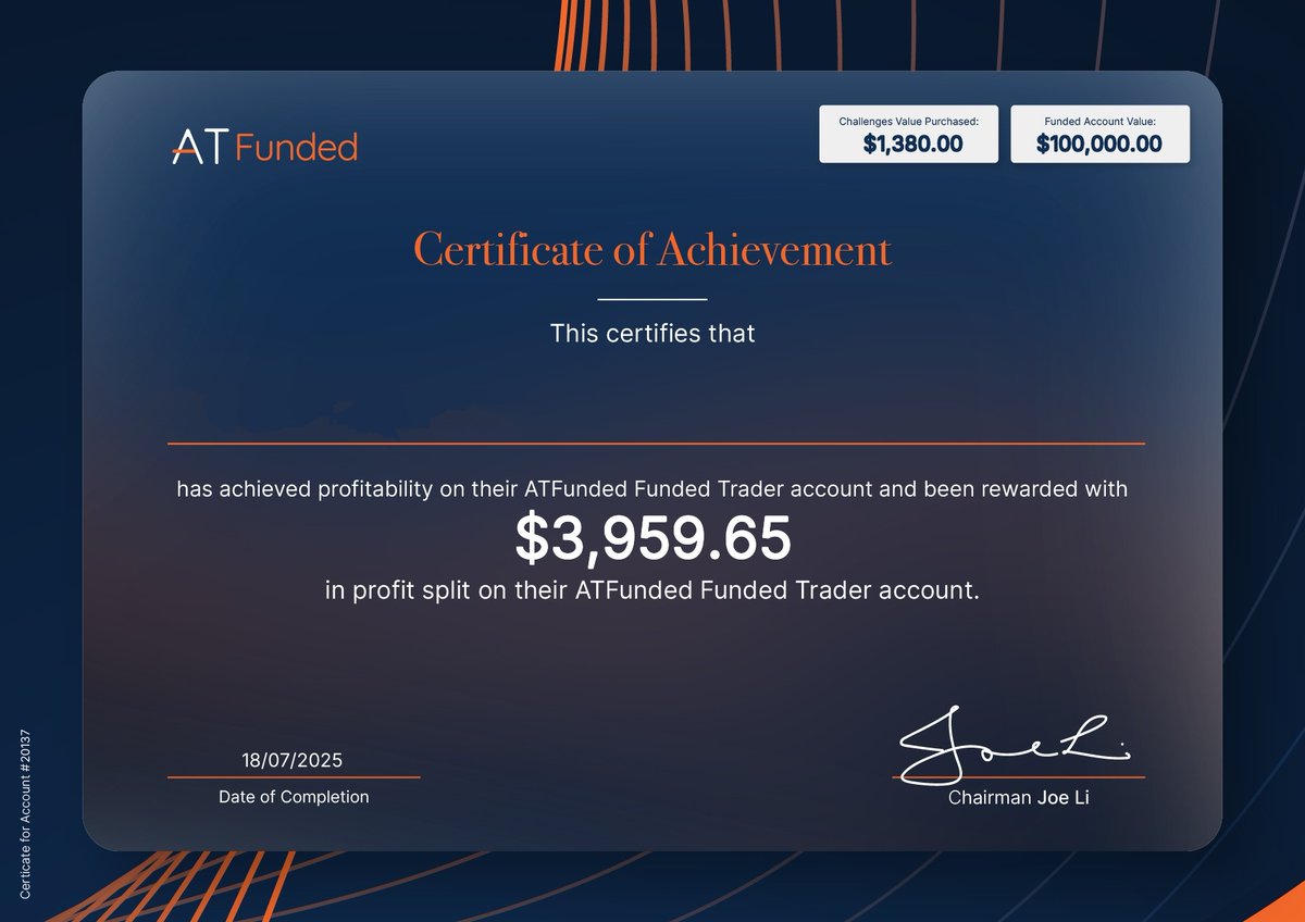 5th payout from the SAME Funded <a href="/ATFunded/">ATFunded</a> account is in 🎊🎉 LFG 🔥 

Received in 12 hours from request again - absolutely insane! Thank you <a href="/ATFunded/">ATFunded</a>