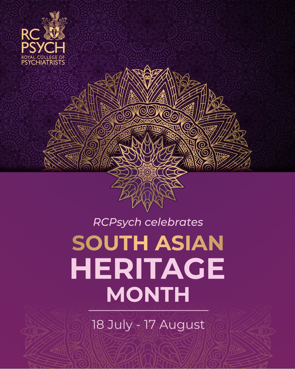 rcpsych's tweet image. It's South Asian Heritage Month 2025!
Stay tuned for upcoming content to celebrate South Asian Heritage Month which will include a special podcast, a webinar and a blog post.