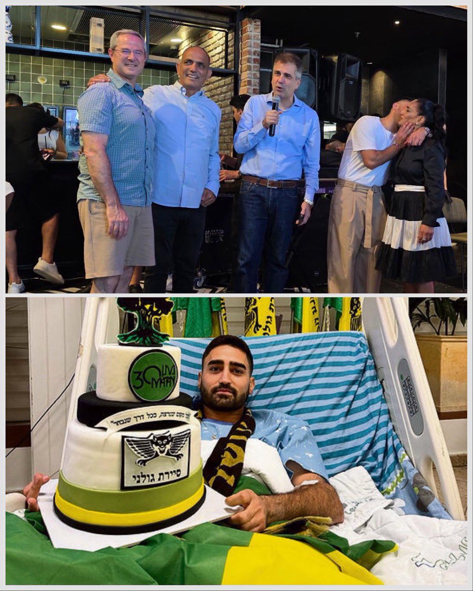 elicoh1's tweet image. סעודת הודיה לרס״ן מתן הגיבור, לוחם סיירת גולני שנפצע קשה בקרב בדרום לבנון, שערך דודו דורון טרבלסי יחד עם חברי יואב מגידיש.
בסעודה השתתף גם ד״ר טל לוריא שהציל את חייו של מתן ומאז ממשיך ללוות אותו.
לא נשכח את זכרם של החללים שנפלו באותו קרב, ים פריד, תומר גרינברג, לירון שניר,…