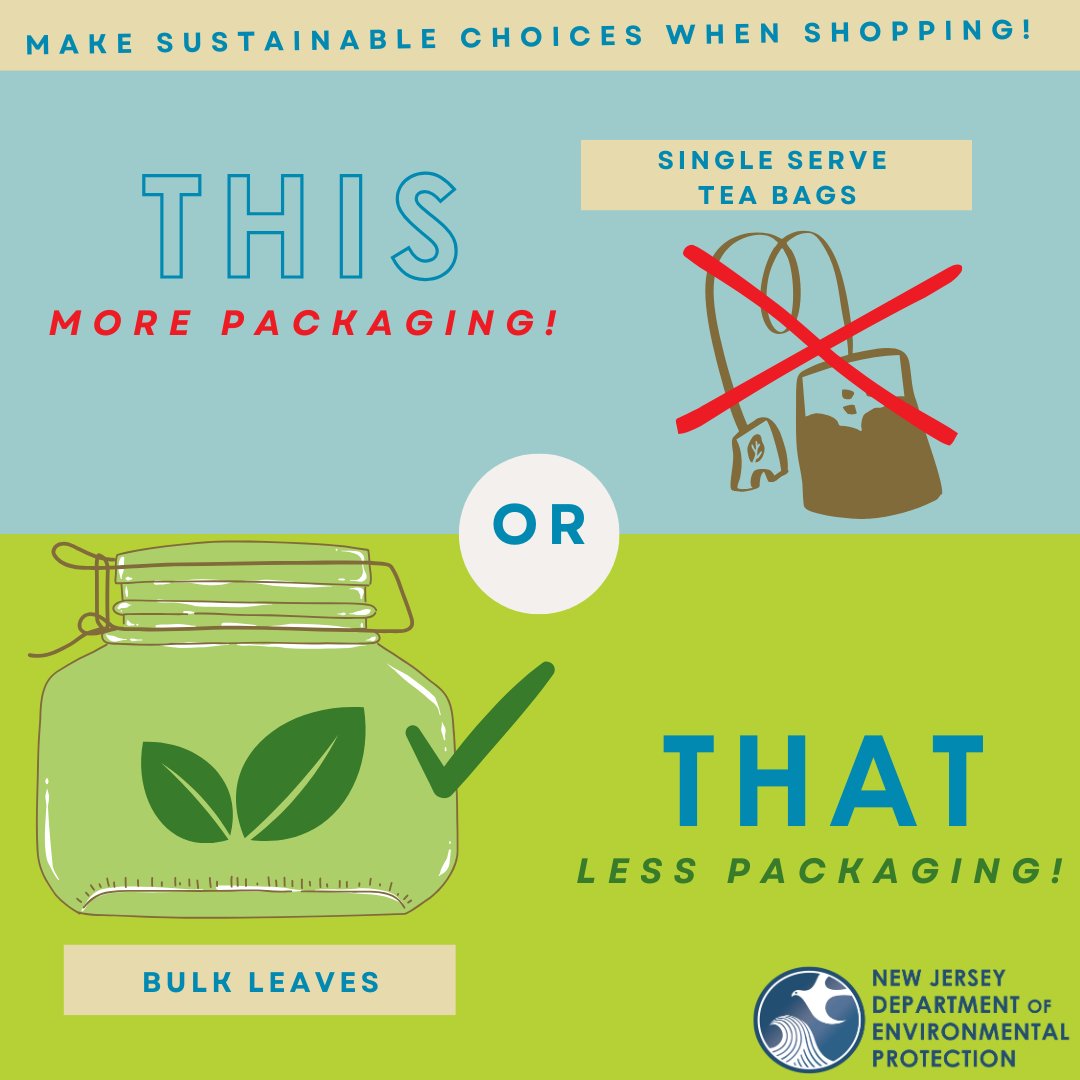 NewJerseyDEP's tweet image. 🛍️ Making sustainable choices while shopping is easier than you think!
Celebrate #PlasticFreeJuly ♻️ and say no to single-use plastics and look for products with minimal or eco-friendly packaging.