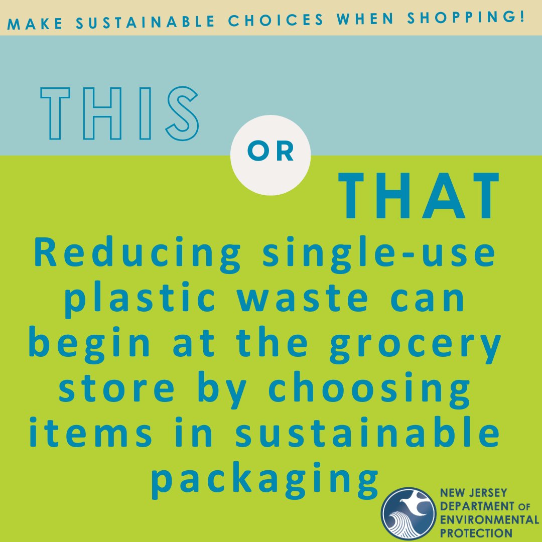 NewJerseyDEP's tweet image. 🛍️ Making sustainable choices while shopping is easier than you think!
Celebrate #PlasticFreeJuly ♻️ and say no to single-use plastics and look for products with minimal or eco-friendly packaging.