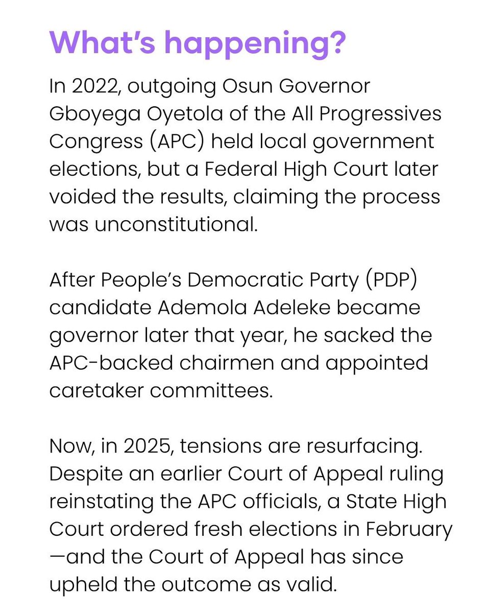 For over five months, Osun’s LGAs have not received their allocations form the Federation Account Allocation Committee (FAAC)—thanks to Tinubu’s holdback. This is what the scourge looks like:

1. Healthcare and waste systems are collapsing in LGAs like Ife South, Irepodun, and
