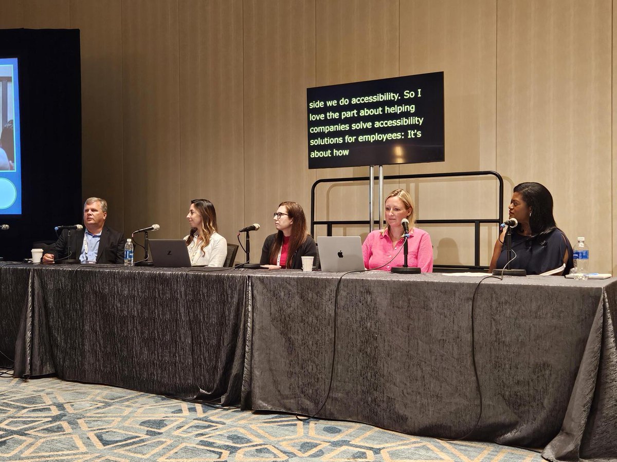 TPGinteractive's tweet image. Vispero's Matt Ater, Senior Vice President, was a panelist for “Innovative Approaches to Accommodations/Adjustments Programs”, a session hosted by @BankofAmerica at Disability:IN this week.
#Accessibility #DigitalAccessibility #A11y #AreYouIN?