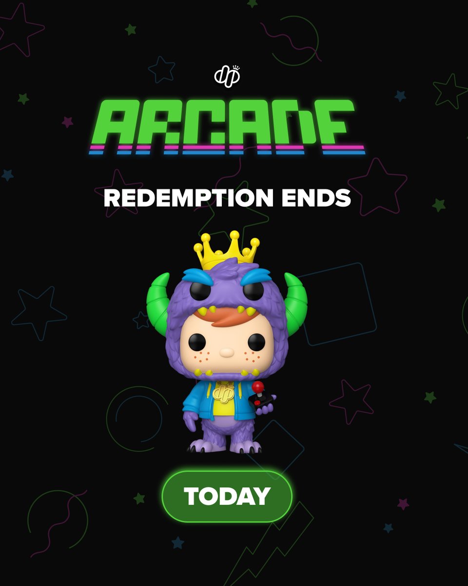 Dropppio's tweet image. LAST CALL! Don’t forget to redeem your Droppp Arcade Season 1 Redemption Tokens. The Redemption period ends TODAY at 11:59 pm PT!
To redeem, go to droppp.io/redemptions !
@OriginalFunko #Droppp #DigitalPop #DropppArcade #Funko #FunkoPop #FreddyFunko…