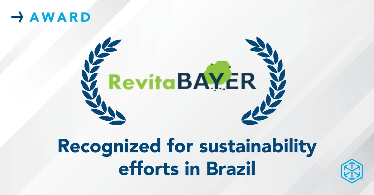 We're excited to share RevitaBayer has honored us with special recognition for our sustainability efforts in Brazil for the fourth year running.