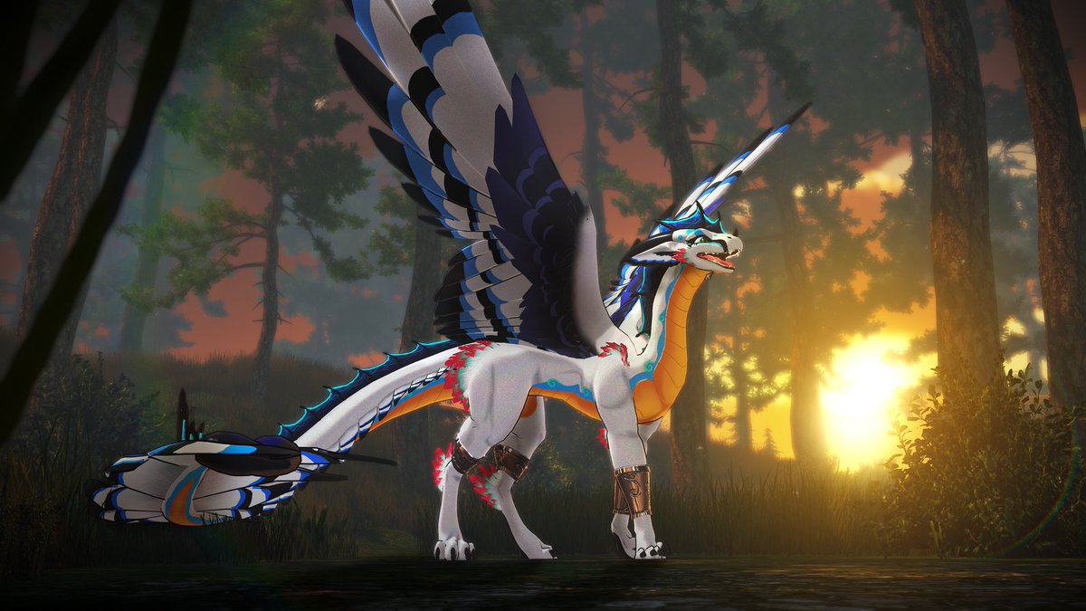 _Neffertity_'s tweet image. A warm sunrise is a sight of beauty if you get to early enough to catch it! 🌅
--
#vrchat #feraldragon #quadavatar