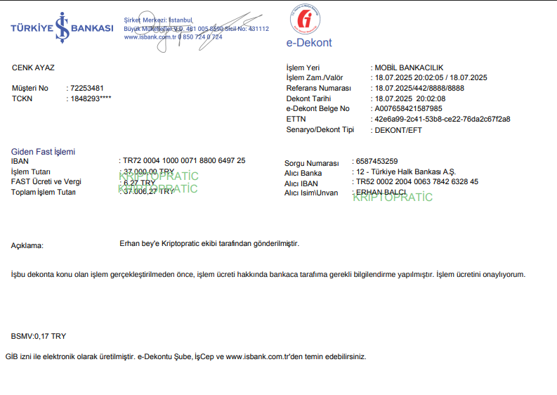 Kriptopratic's tweet image. Erhan kardeşimin 37.000 TL kredi kartı borcu gönderdilmiştir.    

Bu akşam 2 kişiye daha göndericem. Sadece bu gönderiyi begen ve DM kutunu kontrol et.