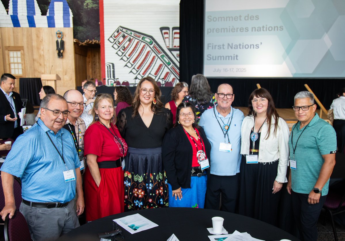 GCIndigenous's tweet image. July 16-17, 2025 — The Honourable Mandy Gull-Masty, Minister of Indigenous Services, took part in the First Nations Summit on the One Canadian Economy Act, connecting with partners and participants in Gatineau, Quebec.