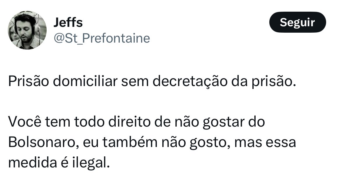 eutauat's tweet image. Você pode gostar do Bolsonaro e pode até discordar da medida cautelar imposta. O que você não pode é mentir. Tornozeleira eletrônica é uma espécie de medida cautelar diversa da prisão prevista no art. 319 do CPP. E não se confunde com prisão domiciliar, nem com prisão preventiva.…