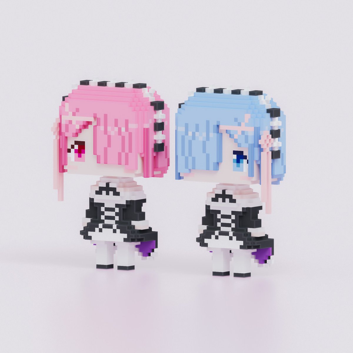 Mizohivoxel's tweet image. Ram &amp;amp; Rem
#voxel #voxelart #rezero #magicavoxel