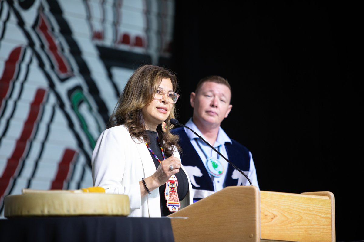 GCIndigenous's tweet image. The Honourable Rebecca Chartrand, Minister of Northern and Arctic Affairs, joined leaders and community representatives at the First Nations Summit on the One Canadian Economy Act in Gatineau, QC, on July 16-17, 2025.