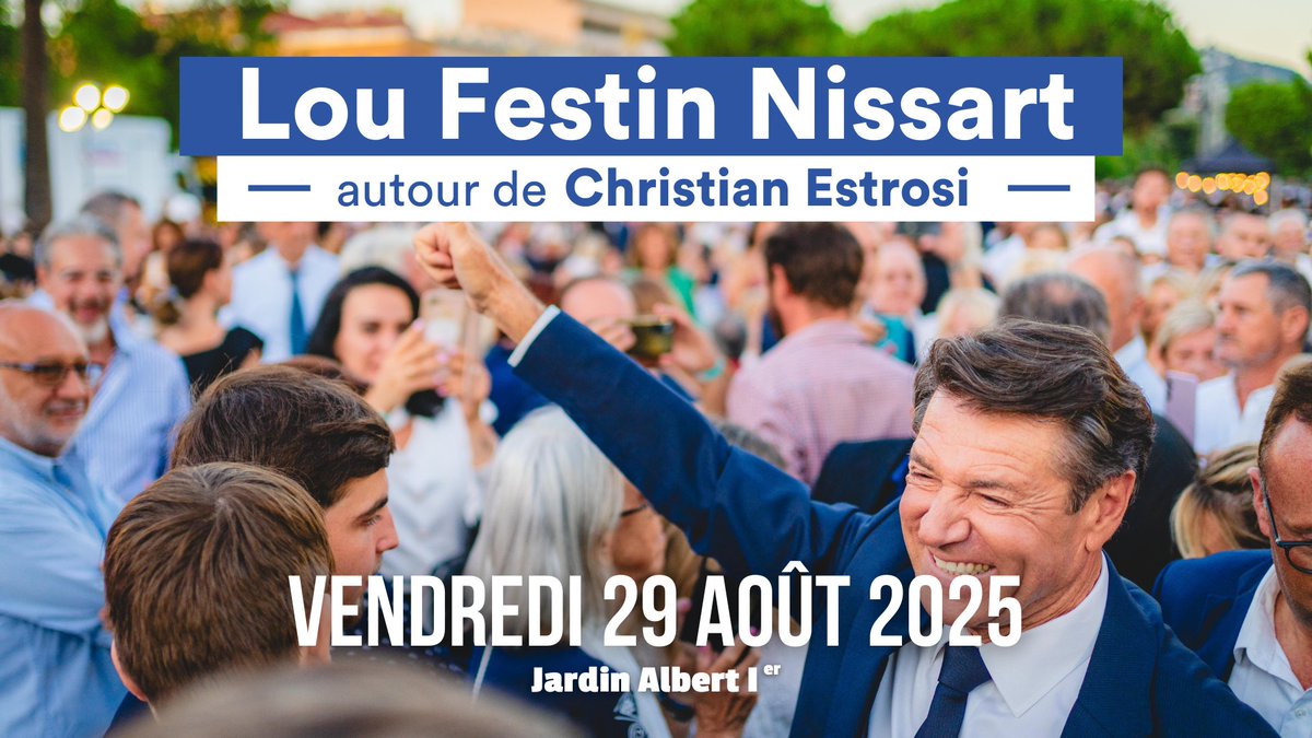 Rendez-vous le vendredi 29 août pour notre traditionnel Lou Festin Nissart au jardin Albert-Ier.
L’occasion de tous se retrouver, entre amis, avant la rentrée.
J’ai hâte de vous y retrouver !