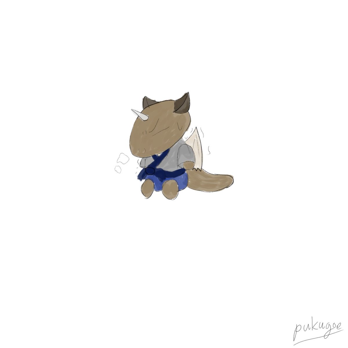 「本日の30分集中描き 疲労」|プクゴエのイラスト