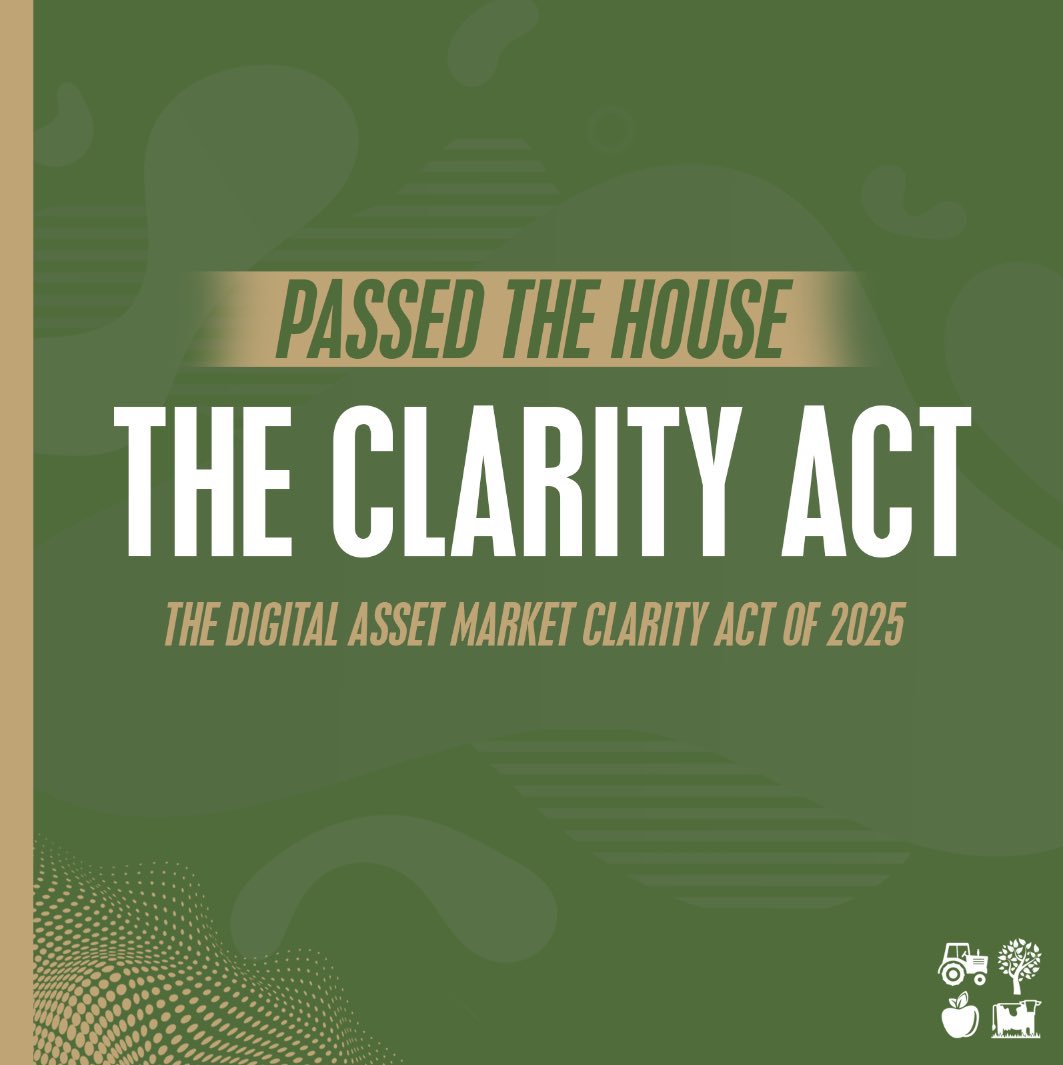 RepTonyWied's tweet image. Yesterday, I voted in favor of the CLARITY Act.
This important legislation creates a clear regulatory framework for digital assets and positions the United States as a global leader in digital currency.
I was proud to work alongside my colleagues on @HouseAgGOP to get it…