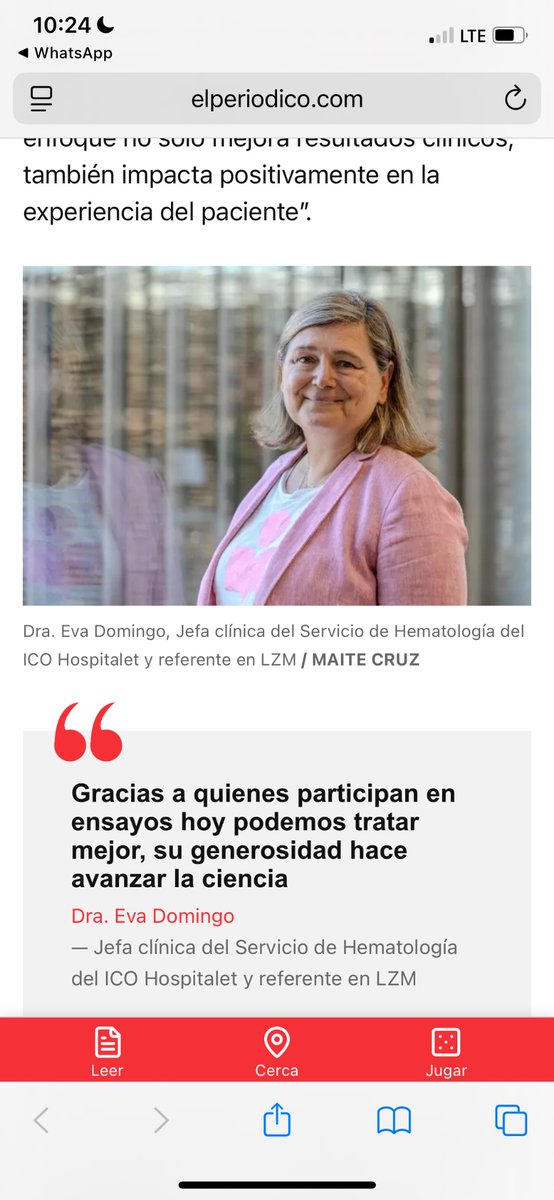 Josep Domingo-Domenech (@domingodomenech) on Twitter photo Interesting interview to <a href="/Evadodo23/">Eva Domingo-Domenech</a> <a href="/ICO_oncologia/">Institut Catalร d'Oncologia</a> and othersโฆ in Spanish media, highlighting new developments in precision oncology and clinical trials impacting on hematological cancer patients care ๐ ๐ ๐! Interesting interview to <a href="/Evadodo23/">Eva Domingo-Domenech</a> <a href="/ICO_oncologia/">Institut Catalร d'Oncologia</a> and othersโฆ in Spanish media, highlighting new developments in precision oncology and clinical trials impacting on hematological cancer patients care ๐ ๐ ๐!