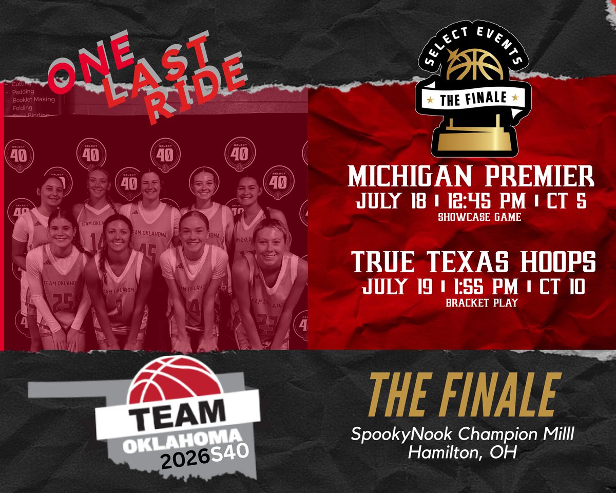 Hannah Bond (@hannahbond2026) on Twitter photo #onelastride
Come watch us play!
<a href="/TeamOKGirlsBB/">Team Oklahoma Girls Basketball</a> <a href="/TeamOK2026_Red/">Team Oklahoma S40</a>
<a href="/Radomski14/">Jason Radomski</a>
<a href="/Coach_Ferg/">Keith Ferguson</a> #onelastride
Come watch us play!
<a href="/TeamOKGirlsBB/">Team Oklahoma Girls Basketball</a> <a href="/TeamOK2026_Red/">Team Oklahoma S40</a>
<a href="/Radomski14/">Jason Radomski</a>
<a href="/Coach_Ferg/">Keith Ferguson</a>