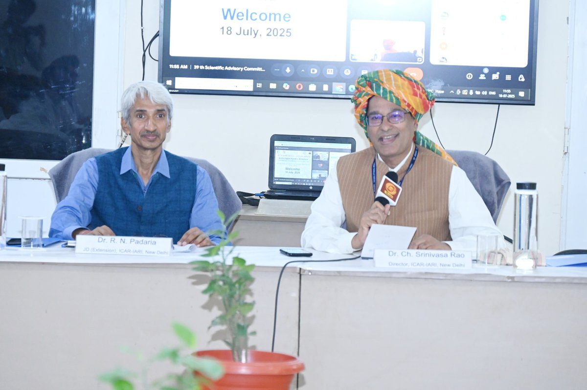 IARI Pusa New Delhi (@iaripusa1) on Twitter photo Director IARI chairing 39th Scientific Advisory Committee meeting at KVK Shikohpur on 18th July, 2025
<a href="/icarindia/">Indian Council of Agricultural Research.</a> Director IARI chairing 39th Scientific Advisory Committee meeting at KVK Shikohpur on 18th July, 2025
<a href="/icarindia/">Indian Council of Agricultural Research.</a>